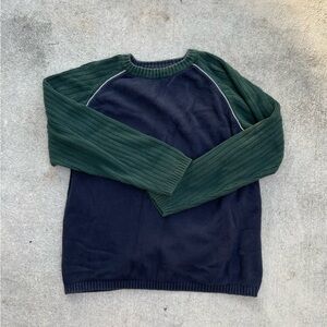 American Eagle Outfitters Colorblock Raglan Knit Sweater Mens L Cotton